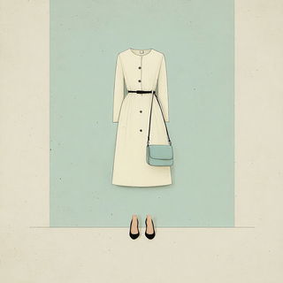 The Chalk Horizon Archive style, Midjourney V7: haute-couture fashion outfit