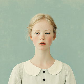 The Chalk Horizon Archive style, Midjourney V7: photographic portrait of female protagonist