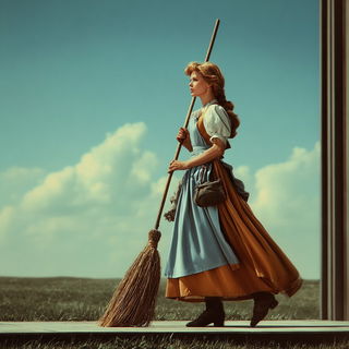 Atlascreen style, Midjourney V7: retro fairy-tale illustration