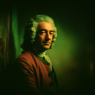 Chromafog style, Midjourney V7: classical 18th-century oil painting