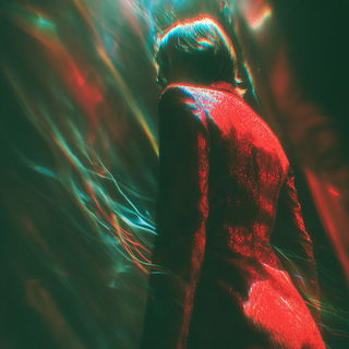 Neonblur Entomographica style, Midjourney V7: haute-couture fashion outfit