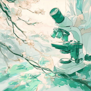 Mintgas Branchwork style, Midjourney V7: editorial illustration for popular scientific magazine cover