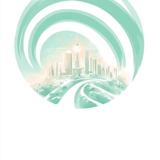 Mintgas Branchwork style, Midjourney V7: bold minimalist logo design for Istanbul city municipal services