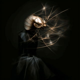 Blueamber Threadwork style, Midjourney V7: editorial illustration for popular scientific magazine cover