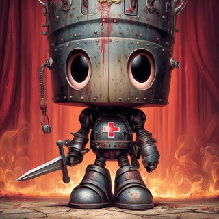 Tidegothic style, Midjourney V7: concept art character design of retropunk steam knight