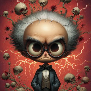Tidegothic style, Midjourney V7: editorial illustration for popular scientific magazine cover
