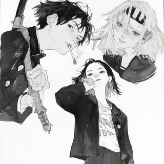 Tidegothic style, Midjourney V7: black-and-white manga comic strip