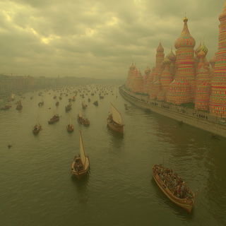 Rotocel Hinterland style, Midjourney V7: megacity with futuristic bioarchitecture