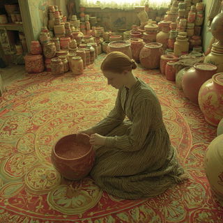 Rotocel Hinterland style, Midjourney V7: traditional folk art