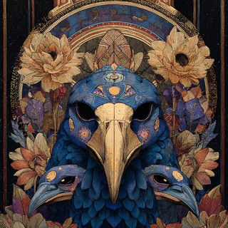 Aureochrome style, Midjourney V7: traditional folk art