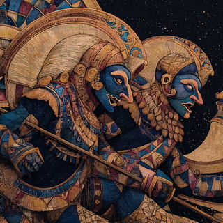 Aureochrome style, Midjourney V7: classical 18th-century oil painting