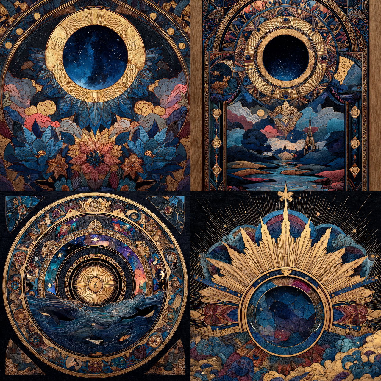 Aureochrome style, Midjourney V7, render 1 of 4