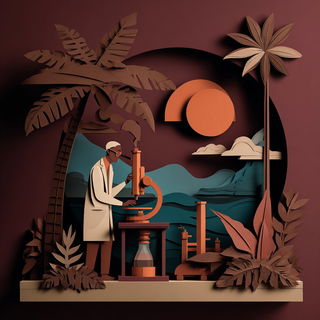 Malachite Cutrelief style, Midjourney V7: editorial illustration for popular scientific magazine cover