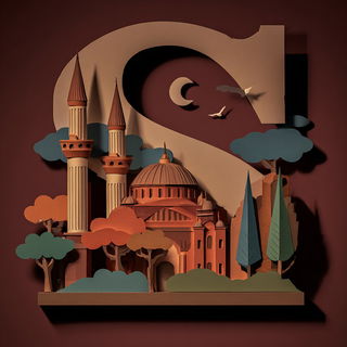 Malachite Cutrelief style, Midjourney V7: bold minimalist logo design for Istanbul city municipal services