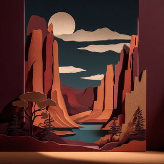 Malachite Cutrelief style, Midjourney V7: realistic landscape photograph of quiet dawn