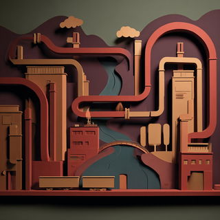 Malachite Cutrelief style, Midjourney V7: technical infrastructure blueprint schematics