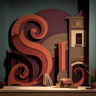 Malachite Cutrelief style, Midjourney V7: typographic composition with large letters