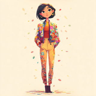 Bloomtale style, Midjourney V7: haute-couture fashion outfit