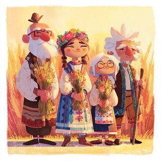 Bloomtale style, Midjourney V7: traditional folk art