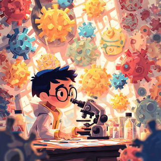 Bloomtale style, Midjourney V7: editorial illustration for popular scientific magazine cover