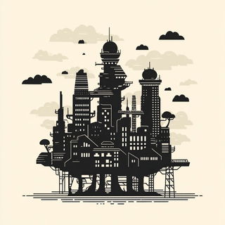 Oculofolia style, Midjourney V7: megacity with futuristic bioarchitecture