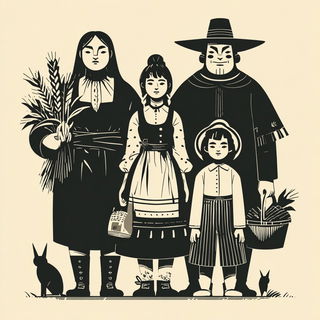 Oculofolia style, Midjourney V7: traditional folk art