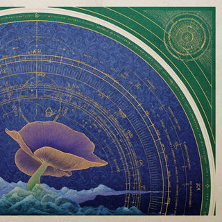Migratory Chromarchivism style, Midjourney V7: editorial illustration for popular scientific magazine cover