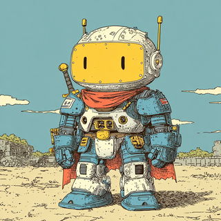 Inkcoast Aerofauna style, Midjourney V7: concept art character design of retropunk steam knight