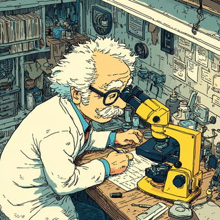 Inkcoast Aerofauna style, Midjourney V7: editorial illustration for popular scientific magazine cover