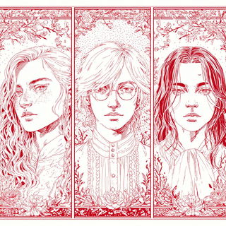 Crimson Folio style, Midjourney V7: black-and-white manga comic strip
