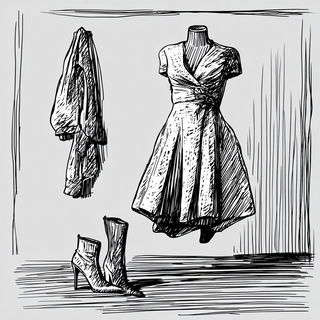 Hatchcliff style, Midjourney V7: haute-couture fashion outfit