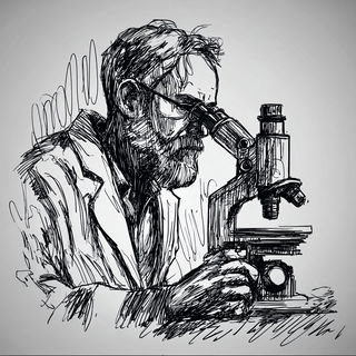 Hatchcliff style, Midjourney V7: editorial illustration for popular scientific magazine cover