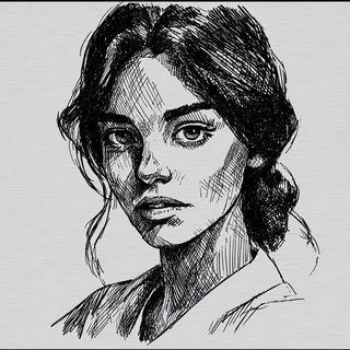 Hatchcliff style, Midjourney V7: photographic portrait of female protagonist
