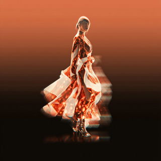 Vitreopulmonary style, Midjourney V7: haute-couture fashion outfit