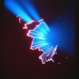 Neon Slipglaze style, Midjourney V7: abstract 3D render