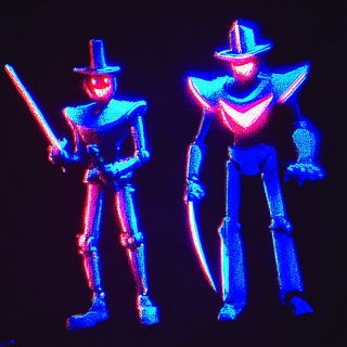 Neon Slipglaze style, Midjourney V7: concept art character design of retropunk steam knight