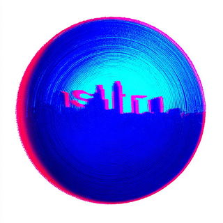 Neon Slipglaze style, Midjourney V7: bold minimalist logo design for Istanbul city municipal services