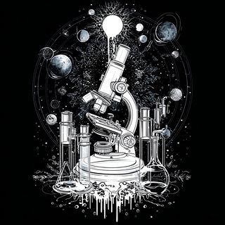 Mycocelestial Engraving style, Midjourney V7: editorial illustration for popular scientific magazine cover