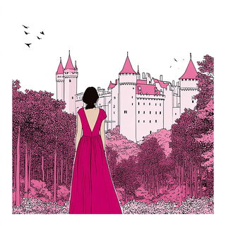 Mechanoink style, Midjourney V7: retro fairy-tale illustration