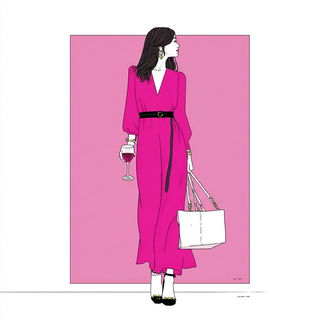 Mechanoink style, Midjourney V7: haute-couture fashion outfit