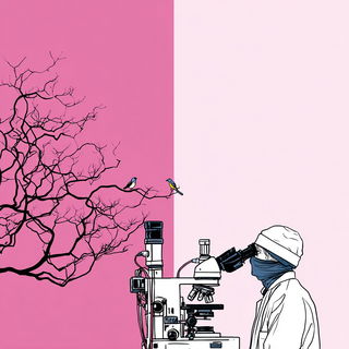 Mechanoink style, Midjourney V7: editorial illustration for popular scientific magazine cover
