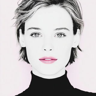 Mechanoink style, Midjourney V7: photographic portrait of female protagonist