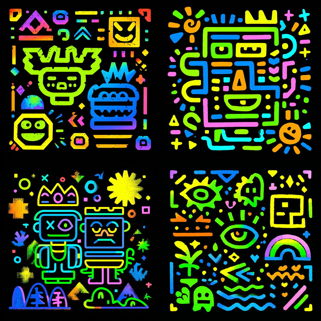 Iconocircuit style, Midjourney V7, render 1 of 4