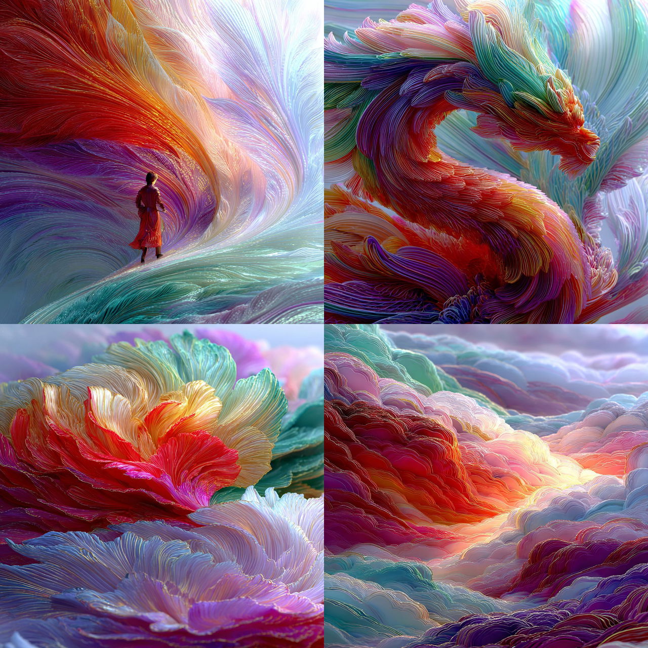 Ribboneer style, Midjourney V7, render 1 of 4