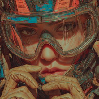 Coralicon style, Midjourney V7: editorial illustration for popular scientific magazine cover