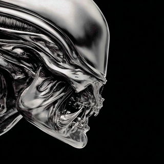 Voidchrome style, Midjourney V7: abstract 3D render