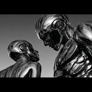 Voidchrome style, Midjourney V7: cinematic shot from sci-fi movie