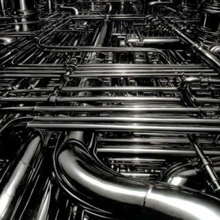 Voidchrome style, Midjourney V7: technical infrastructure blueprint schematics