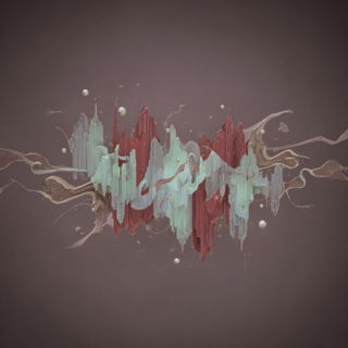 Mistcartouche style, Midjourney V7: abstract 3D render