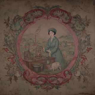 Mistcartouche style, Midjourney V7: editorial illustration for popular scientific magazine cover